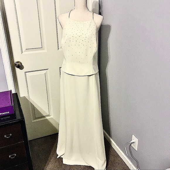 Full Length Beaded Evening Gown - Picture 1 of 7